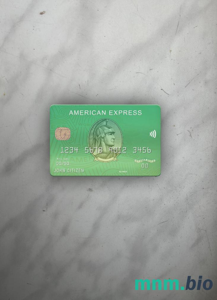 USA Waste Management bank AMEX Card wygląd fotograficzny skan PSD + zdjęcie